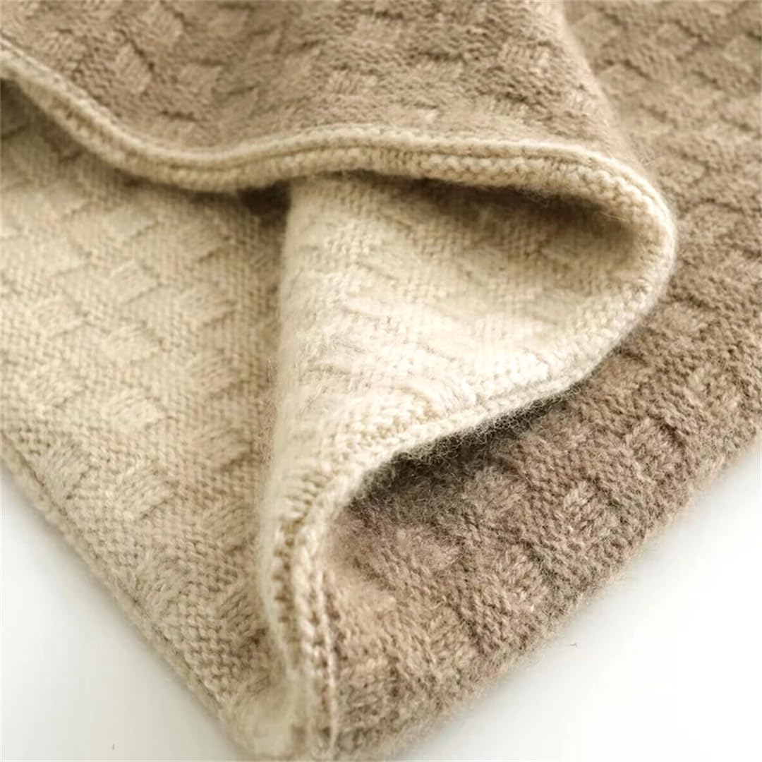 Gorros 100% De Cachemira Pura Para Mujer, Gorro Usable De Doble Cara Para Invierno, Gorros Retorcidos Cálidos Suaves Y Gruesos De 2 Capas