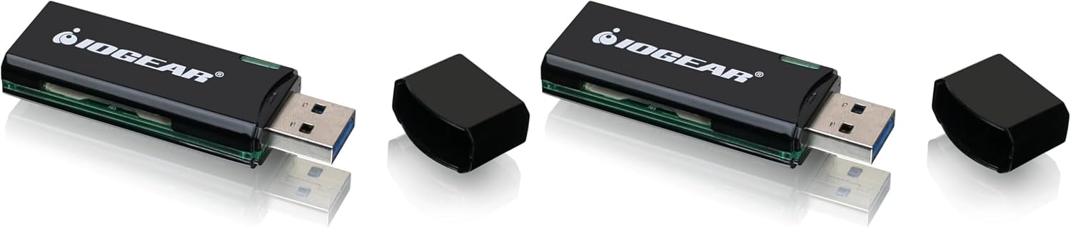 IOGEAR SuperSpeed USB 3.0 SD/Micro SD Card Reader/Writer, GFR304SD (Pack of 2)