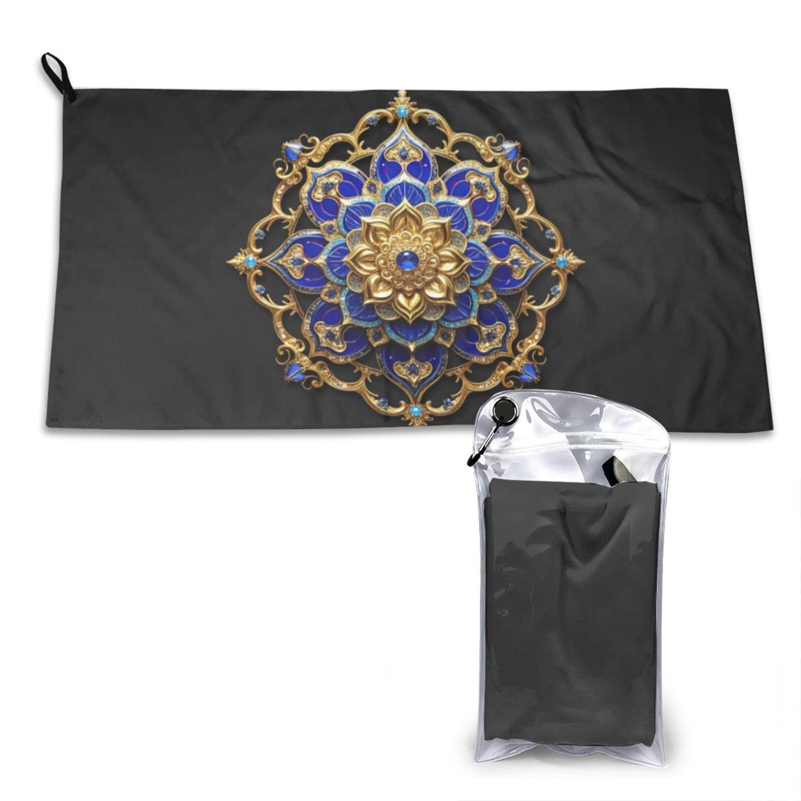 DUYKIMQW Brocade on the Roadside Print Quick Dry Towel 16x31.5in White
