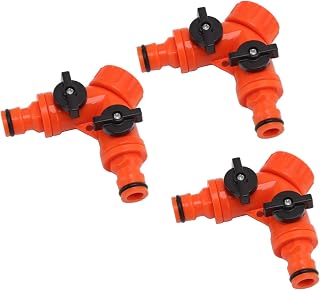 Adaptador de rosca fêmea G3/4", 3 peças, cabeça de válvula de derivação controlável, conector de mangueira de irrigação do sistema de abastecimento de água de jardim para irrigação de jardim