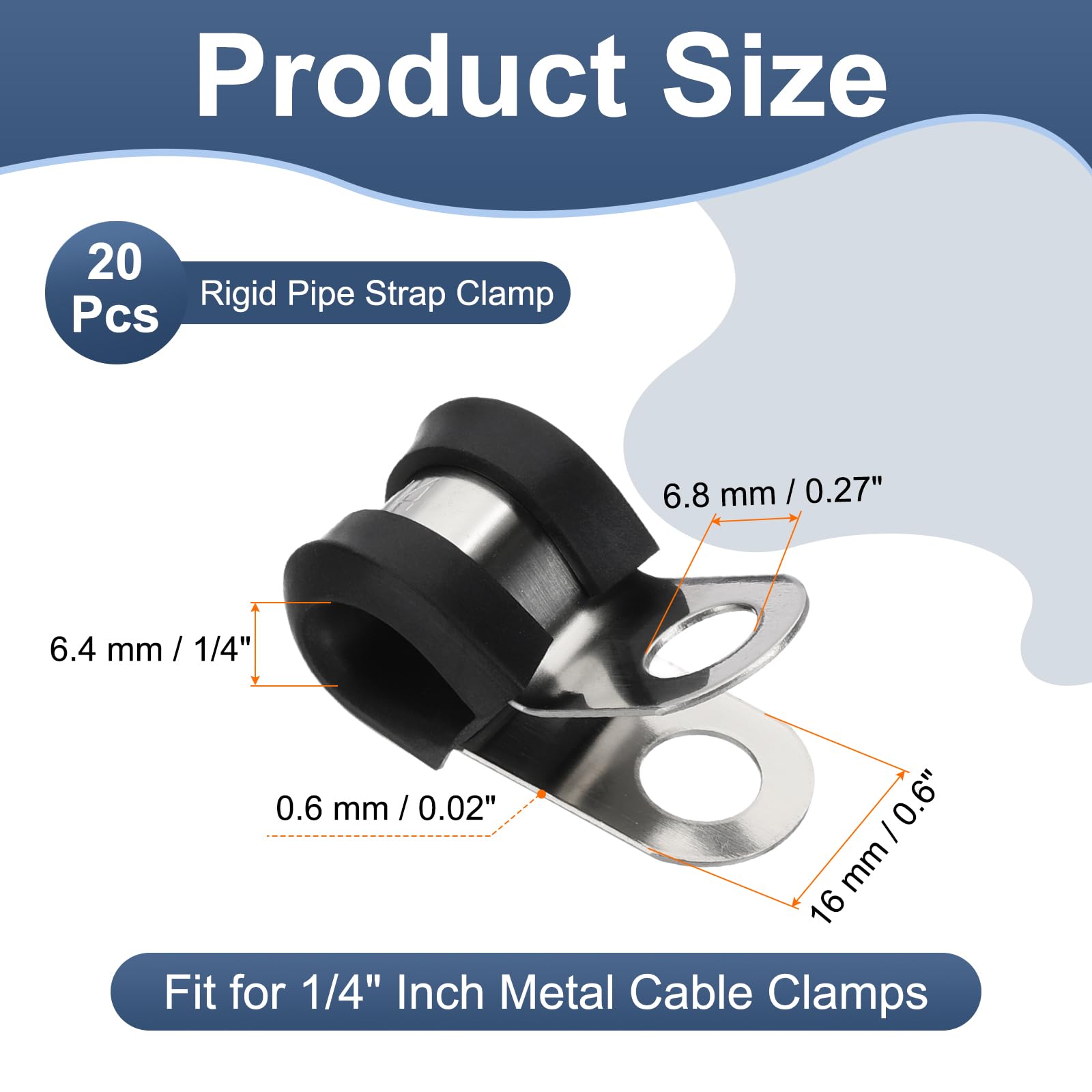 PATIKIL 1/4 Inch Cable Clamps - Image 2