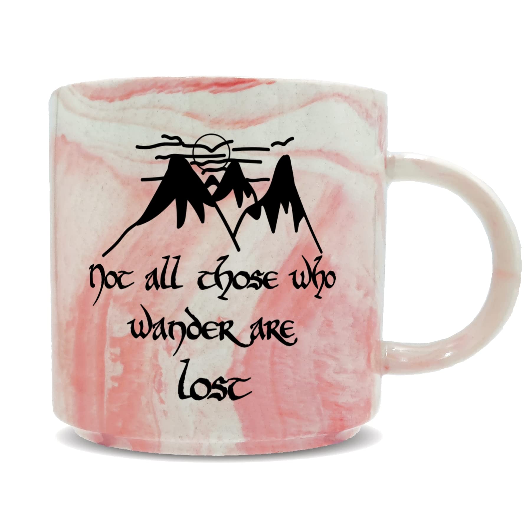 Hippowarehouse Not All Those Who Wander are Lost Quote Printed Mug Various Colour Options Ceramic Cup Kitchenware 11oz