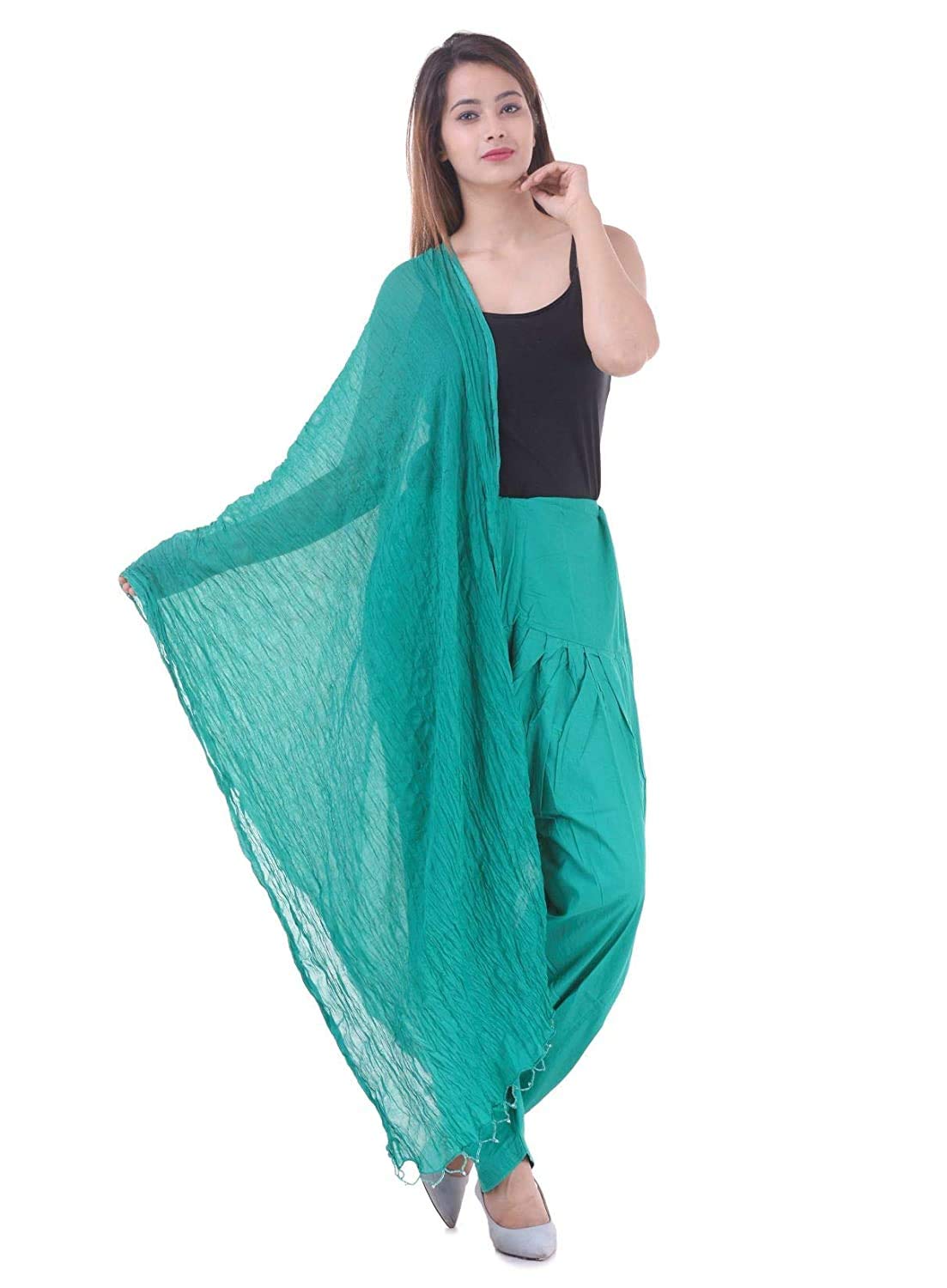 branded filter products Women's Solid Cotton Patiala Salwar With Dupatta Set (Free Size)-picture-42