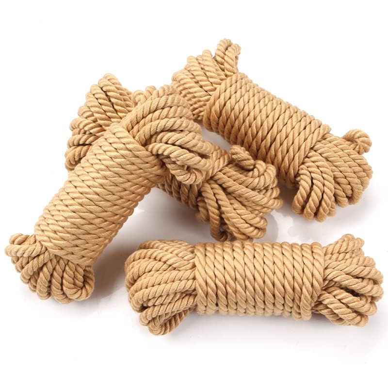 Craftcurl Soft Cotton Rope - Natural Triple Strand Twisted Rope - Ecofriendly & High Strength Thick Cotton Rope Perfect for Wedding Decor & Wall Hangings Dream Catchers, (Pack of 1), (Light Brown)