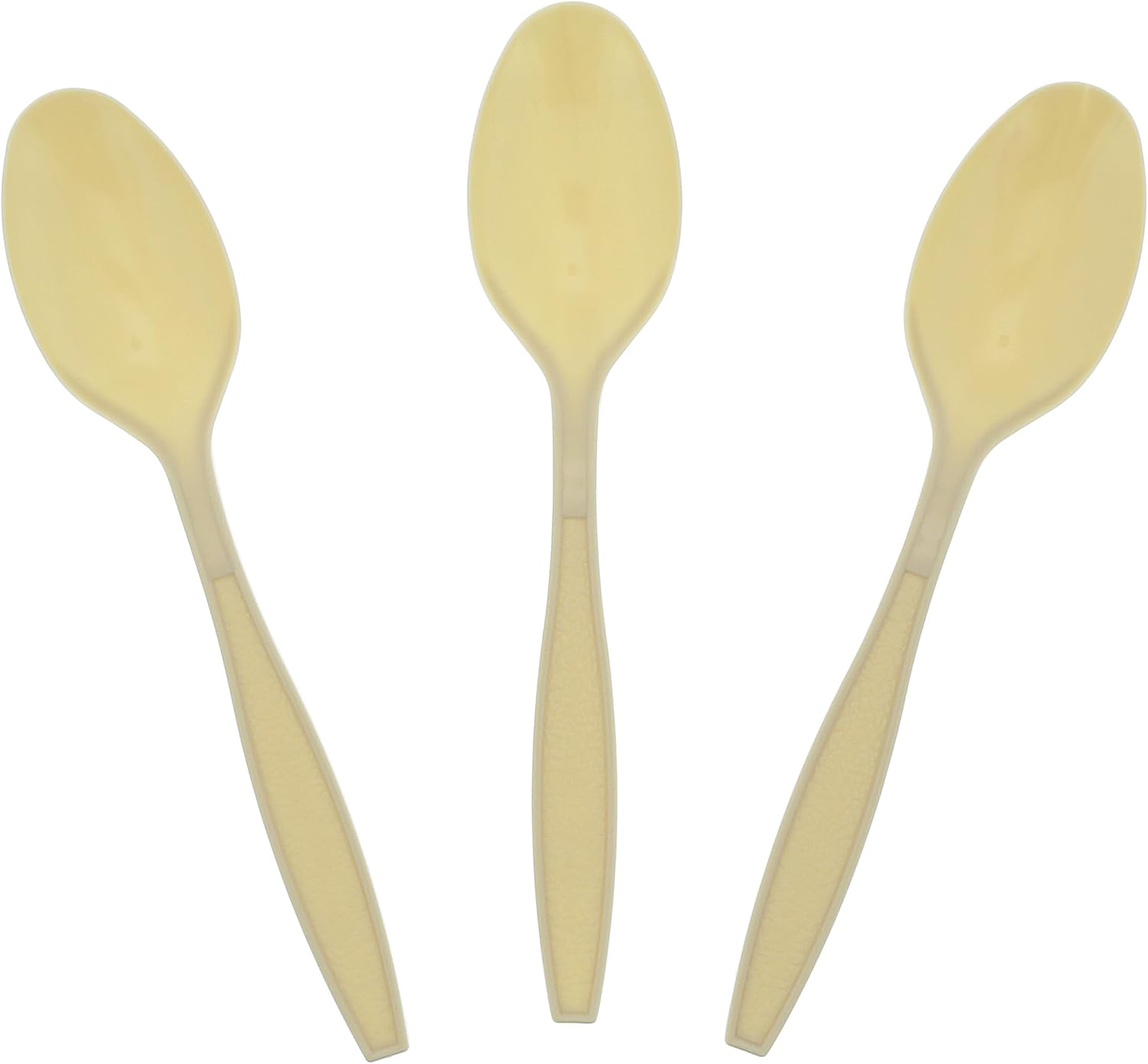 AmerCareRoyal Heavy Weight Unwrapped Disposable Polystyrene Plastic Teaspoons for Restaurants and Catering in Retail Packaging, Champagne, Pack of 1000