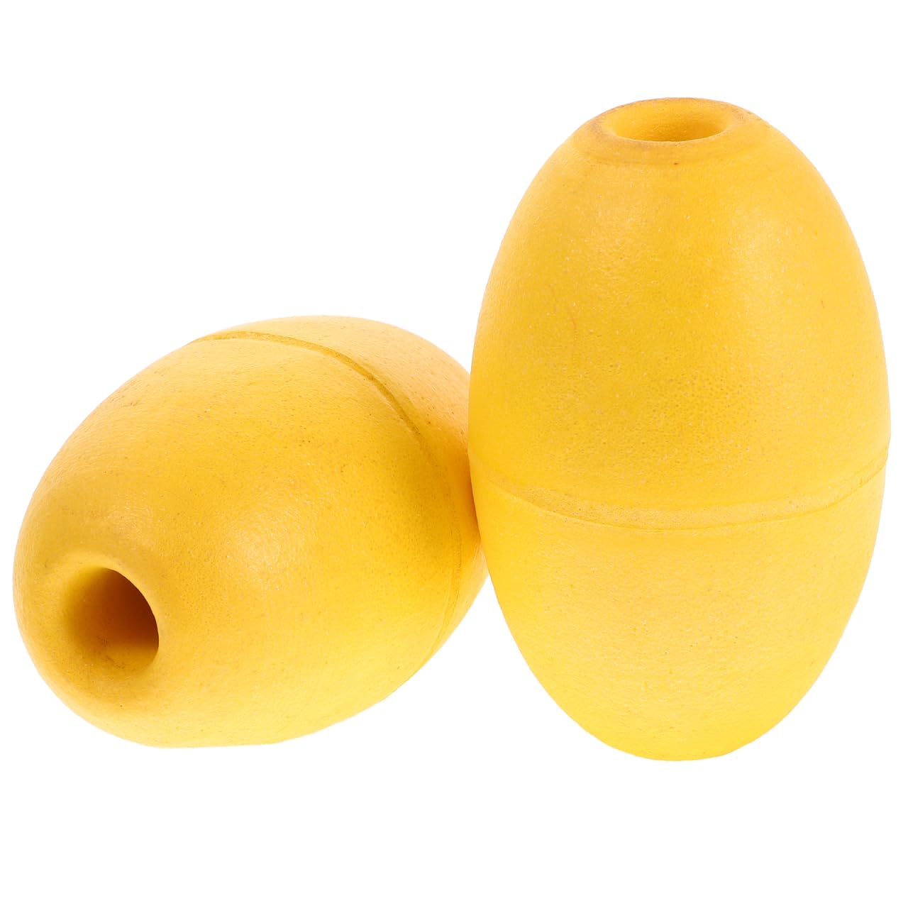 SUPVOX 2pcs Kayak Rope Floats - Yellow Anchor Line Buoys for Canoe and Paddle Board - Marine Drift Marker Floats with 1.2cm Rope Hole