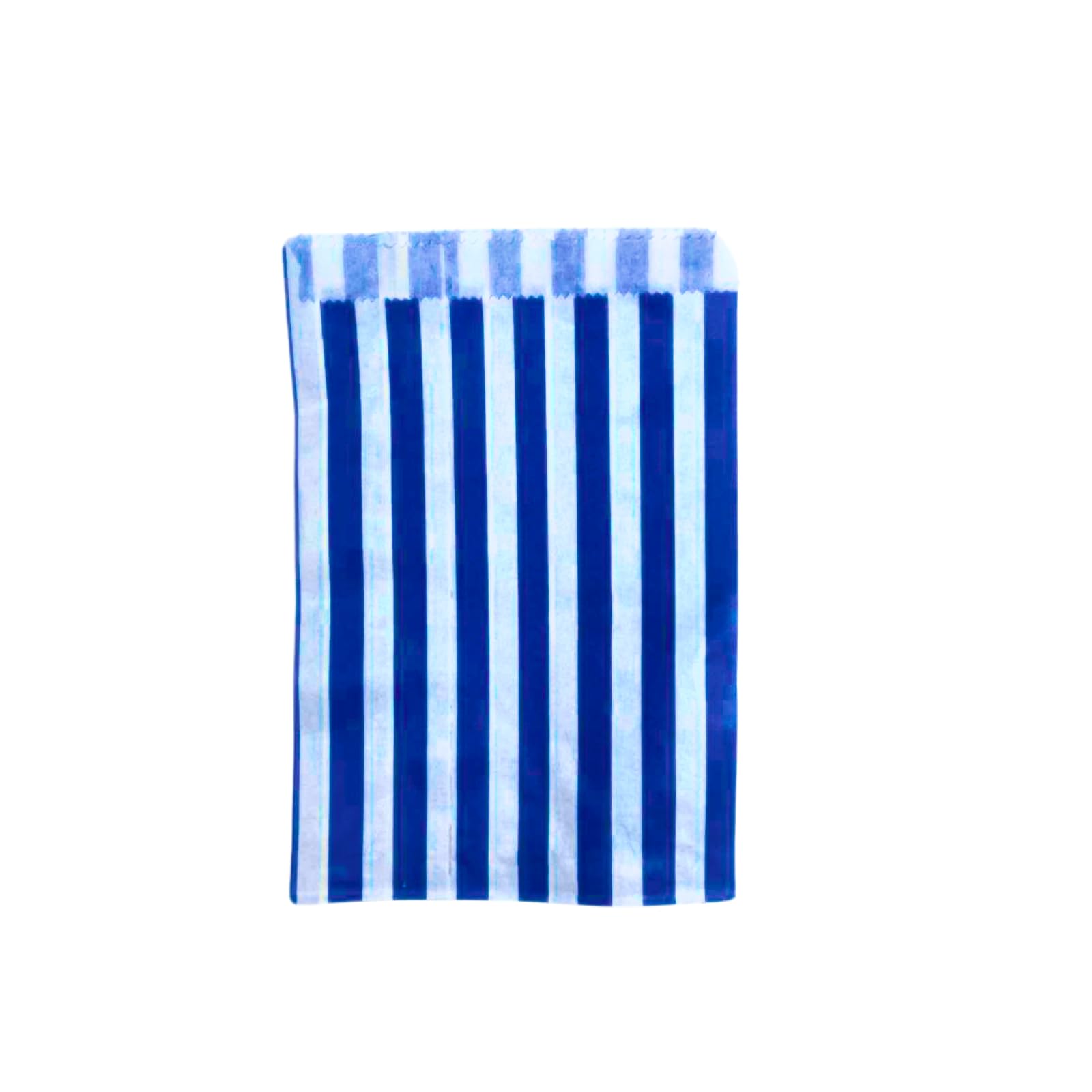 Completeshopfittings Blue Navy Pick N Mix Sweet Candy Striped Paper Treat Bags - 5X7" Pack Of 100