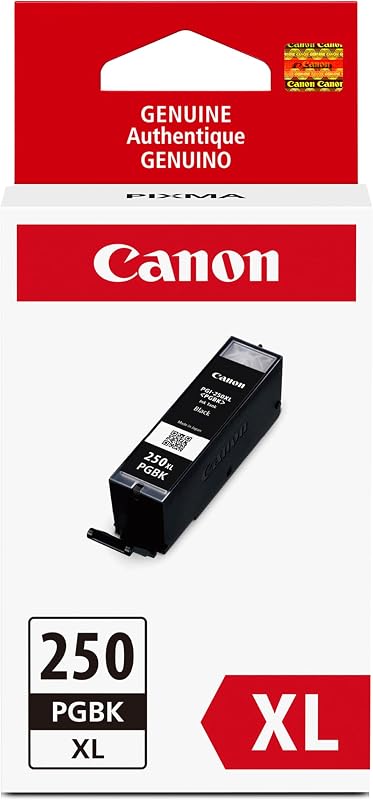 Canon PGI-250XL Tanque de tinta negra pigmentada original, compatible con impresoras MG6320, IP7220 y MG5420, MX922, MG5520, MG6420, MG7120, iX6820, iP8720, MG7520, MG6620 y MG5620