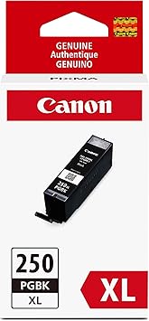Canon PGI-250XL Genuine Pigment Black Ink Tank, Compatible with MG6320, IP7220 & MG5420, MX922, MG5520, MG6420, MG7120, iX6820, iP8720, MG7520, MG6620, and MG5620 Printers