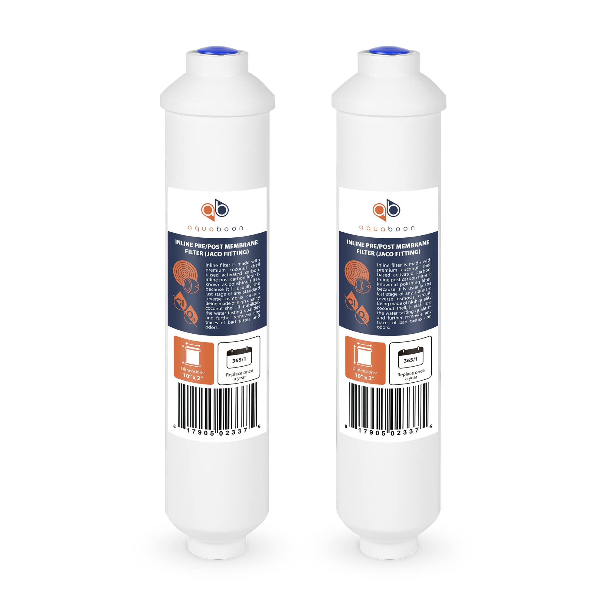 Buy Aquaboon 2Pack of Inline Post/Carbon Polishing Water Filter