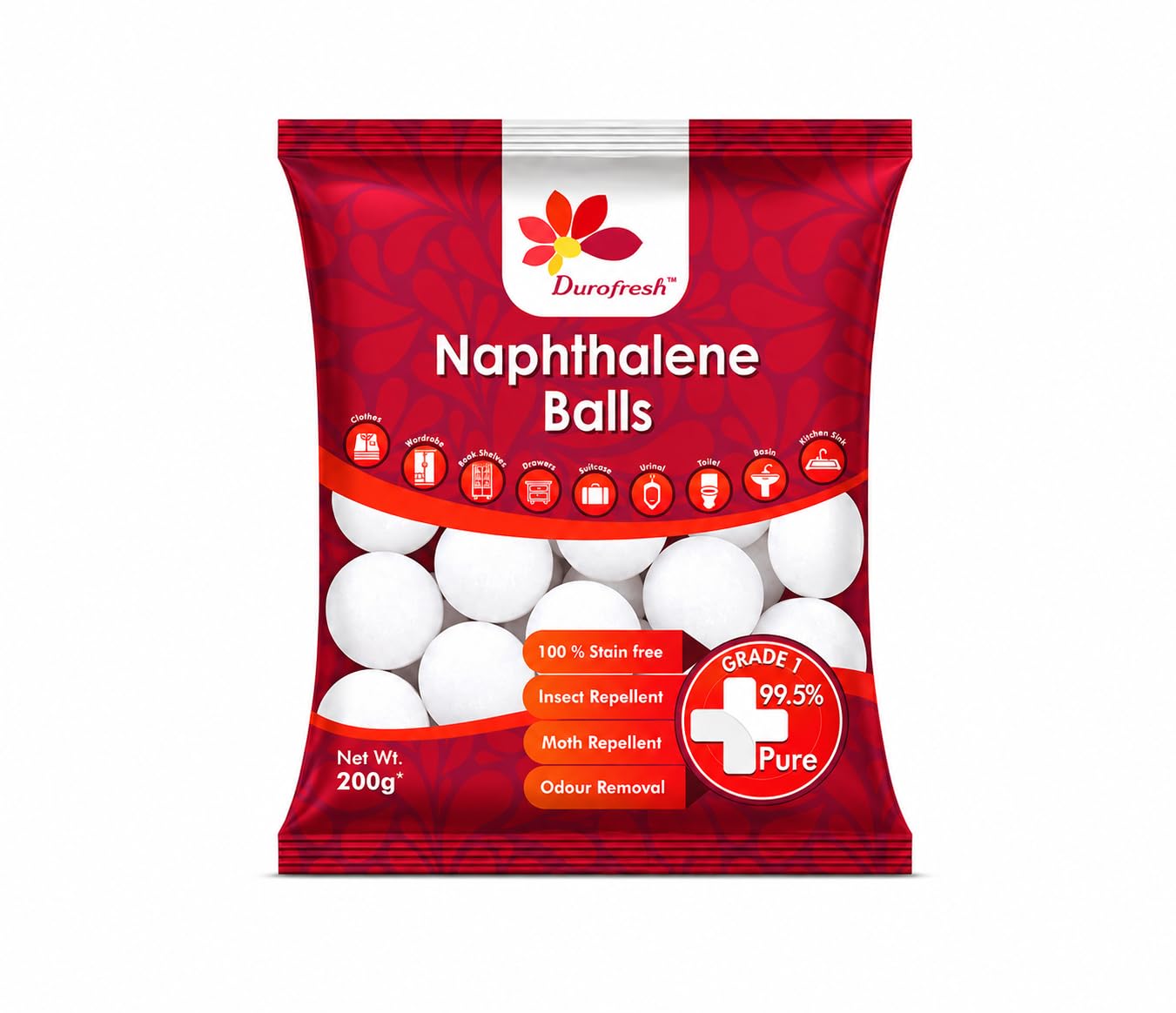 99.5% Pure Naphthalene Balls — Perfect for Wardrobe Protection, Seasonal Clothing Storage, and Long-Lasting Freshness (200g Pack of 1)-image-27