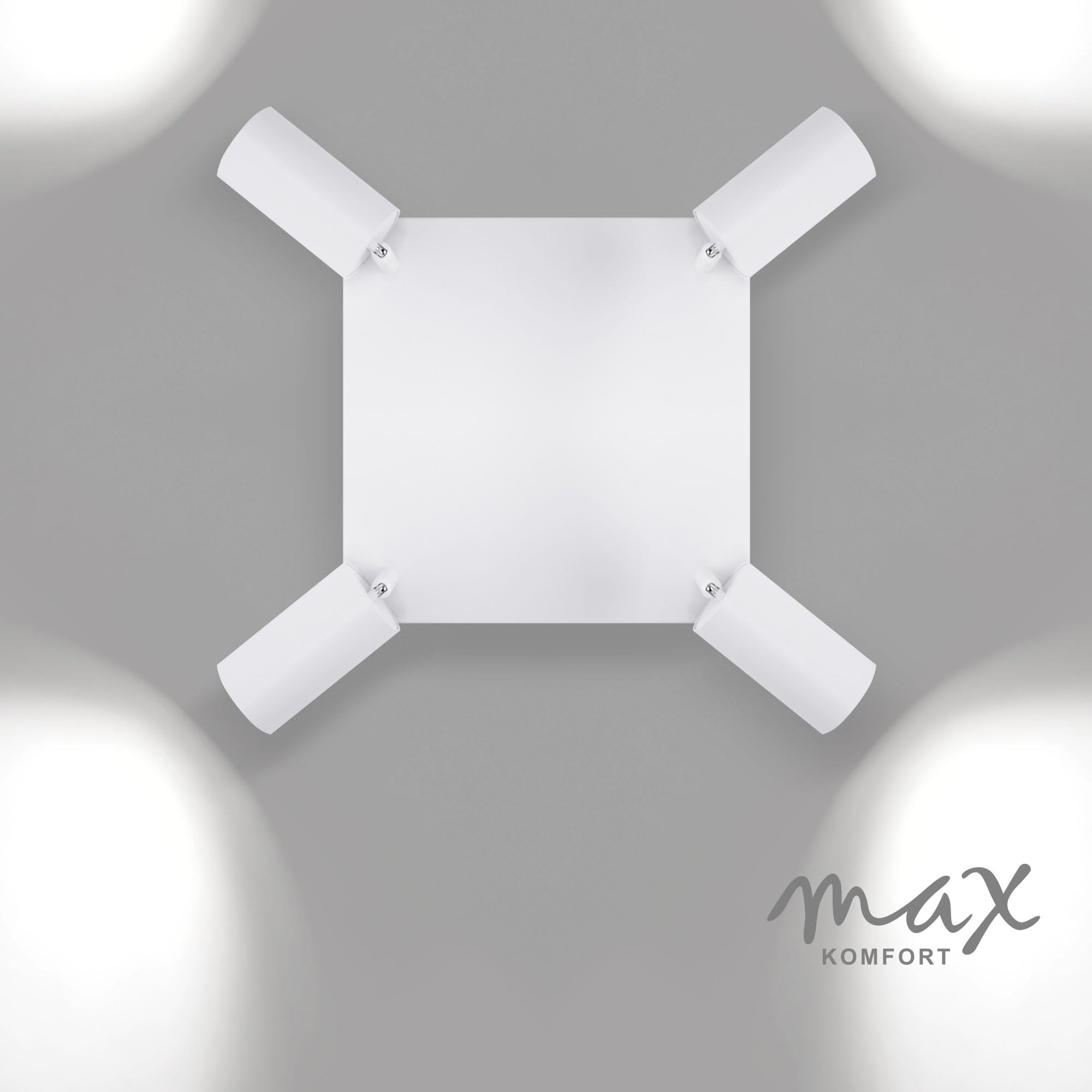 Lampa sufitowa LED biała 4 x oprawka GU10 wychylna lampa sufitowa reflektor sufitowy 866-4