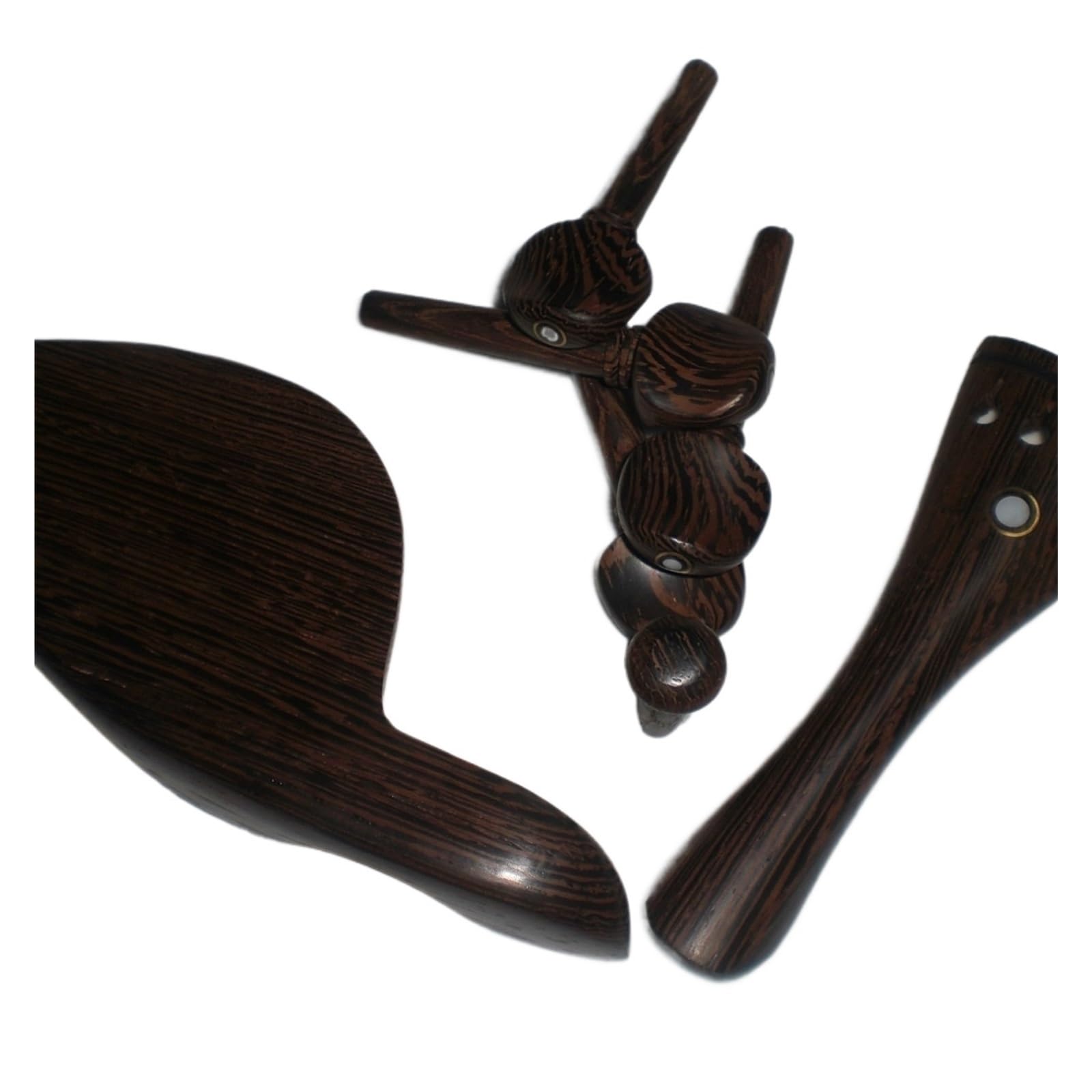 Set Di Raccordi For Violino 4/4, Pioli For Mentoniera | Set completo di accessori for violino 4/4 con cordiera, mentoniera, picchetti, puntale e accordatori fini