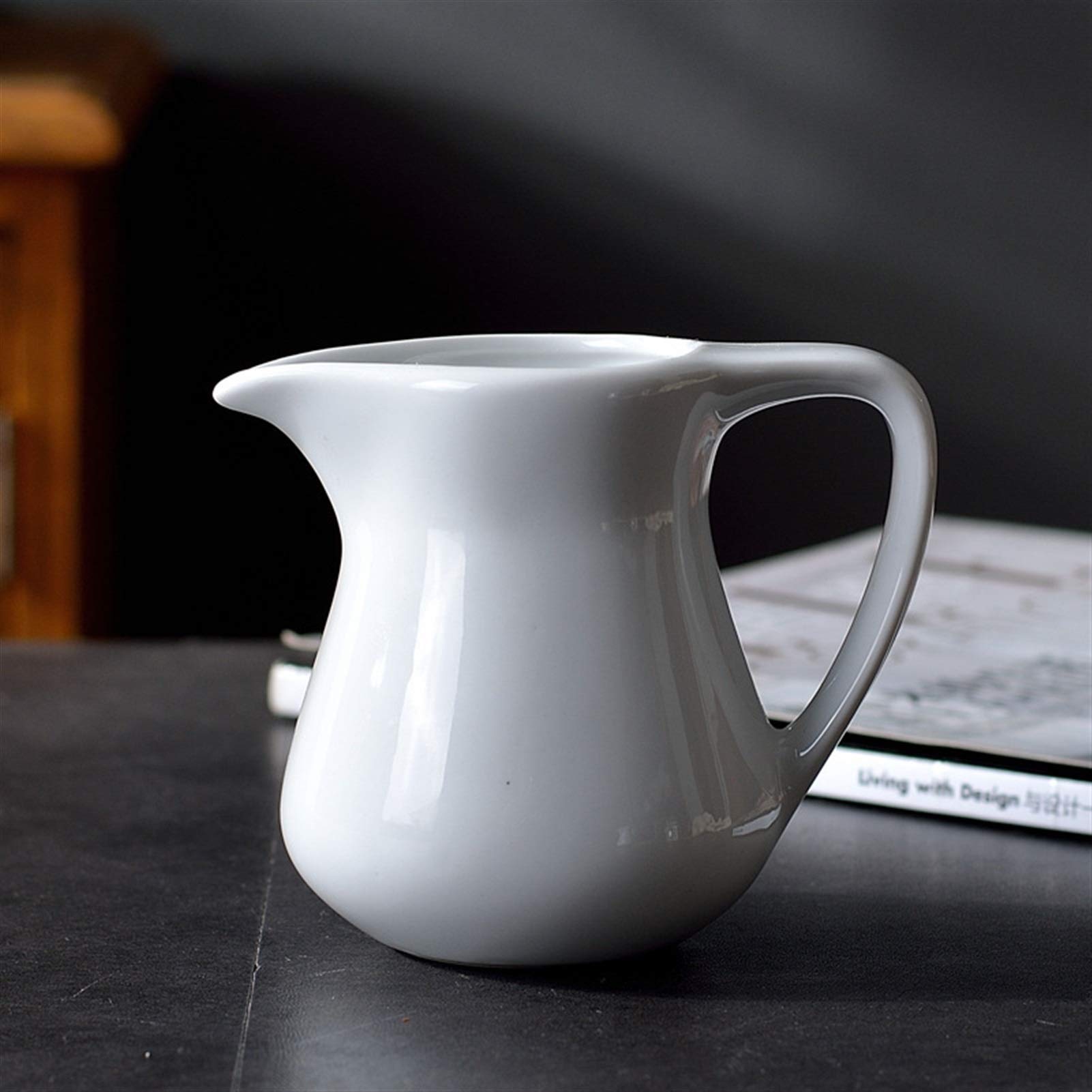 100/200ml vente chaude céramique blanche mini-lait pichets café cafetière accessoires de café de café après-midi à thé de lait pichet tasse Pots à lait (Color : 200ML)