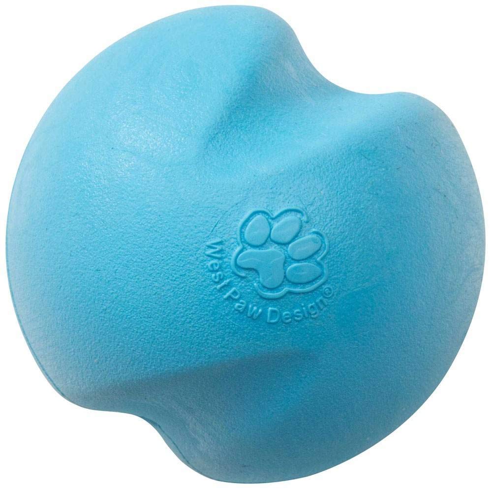 West Paw Design Jive Zogoflex Durable Ball Dog Chew Toy Blue 2-Inch