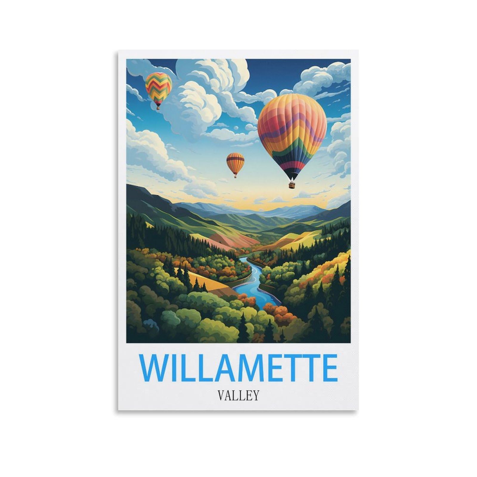 EZMLFA 5D Diamond Painting Kits,Willamette Valley,Diamond Painting Kits for Beginners Round Full Drill Painting with Diamonds Gem Art for Home Wall Decor 50x60cm