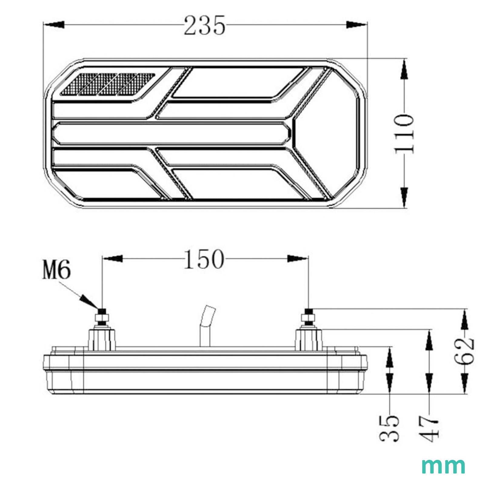 DARKGUARD Set achterlichten voor aanhangers Led 12/24V, 7-functie 2 stuks achterlicht met E4-keurmerk, waterdicht, achterlichten voor aanhangers, aanhangerverlichting Led voor caravans, voertuigen DARKGUARD Set achterlichten voor aanhangers Led 12/24V, 7-functie 2 stuks achterlicht met E4-keurmerk, waterdicht, achterlichten voor aanhangers, aanhangerverlichting Led voor caravans, voertuigen