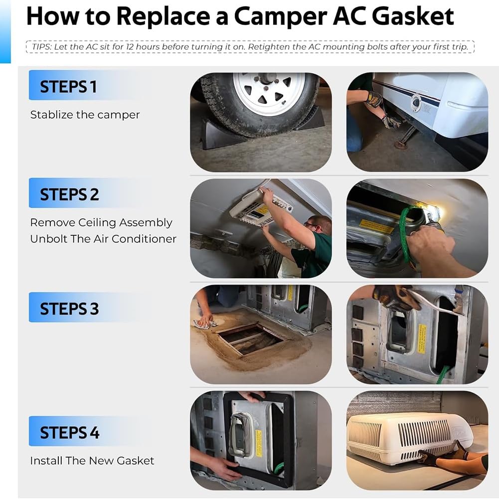 Wohnmobil Klimaanlagen Dichtungssatz - Selbstklebende Dichtungen Für Dachklimaanlage