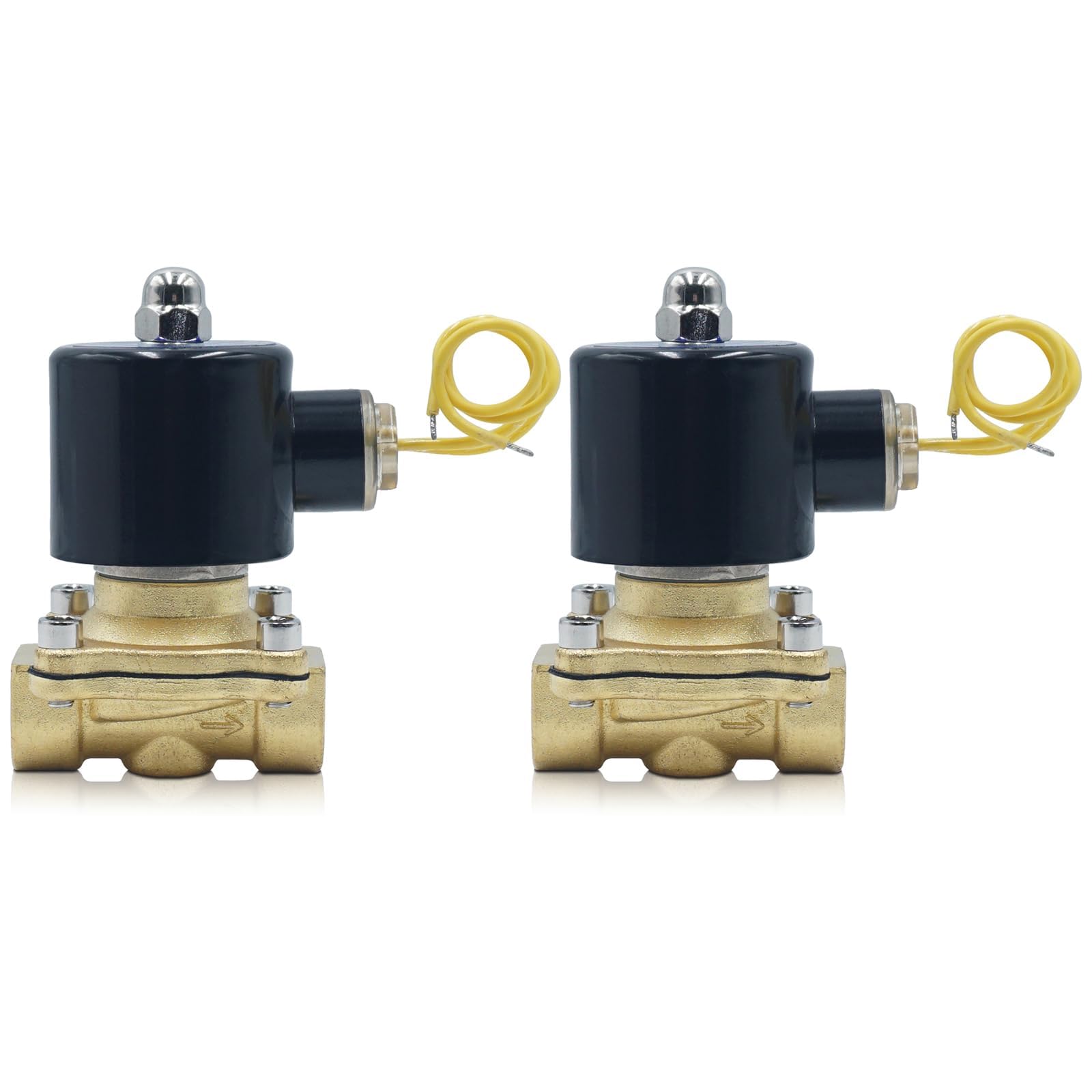 Triumilynn 3/4" Brass Electric Solenoid Valve 110V Normally Colsed for Air Water Fuel Gas Diesel 1PC
