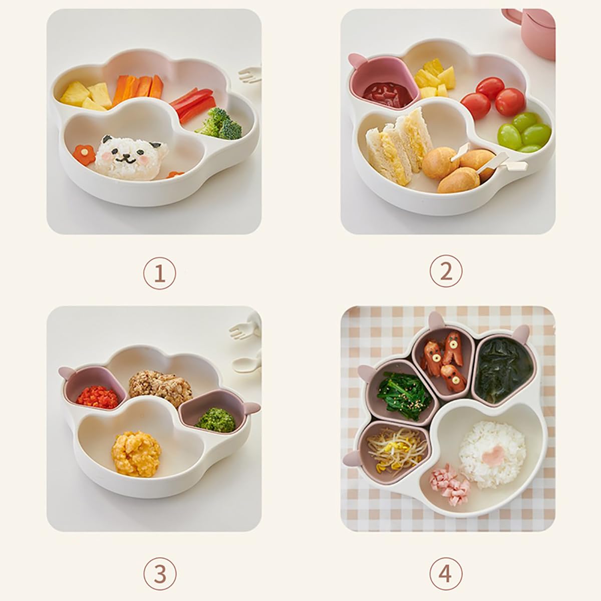 onkemu ベビー食器セット 5グリッド ピンクサムネイル6