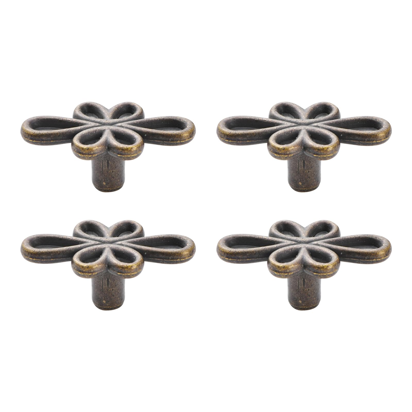 Tsophreniq Green Bronze 4Pcs Creative Hardware Handles Easy-Install For Dressers Storage Antique Drawer Handles Set
