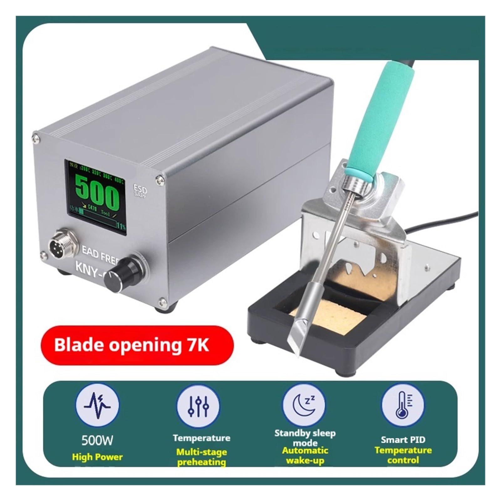Stazione di saldatura C470 for impieghi gravosi da 500 W, strumento professionale ad alta potenza,Giunzione Termica(7K)