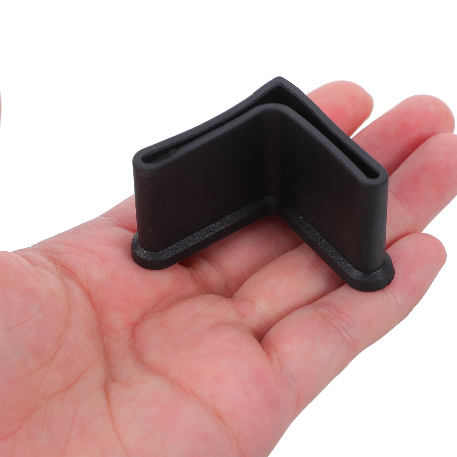 Zerodeko Möbelbodenschoner und 20 Stück in Schwarz L-förmige PVC Tischschutzmatte rutschfest Installieren als Bettbeinschoner für Effektiven Bodenschutz