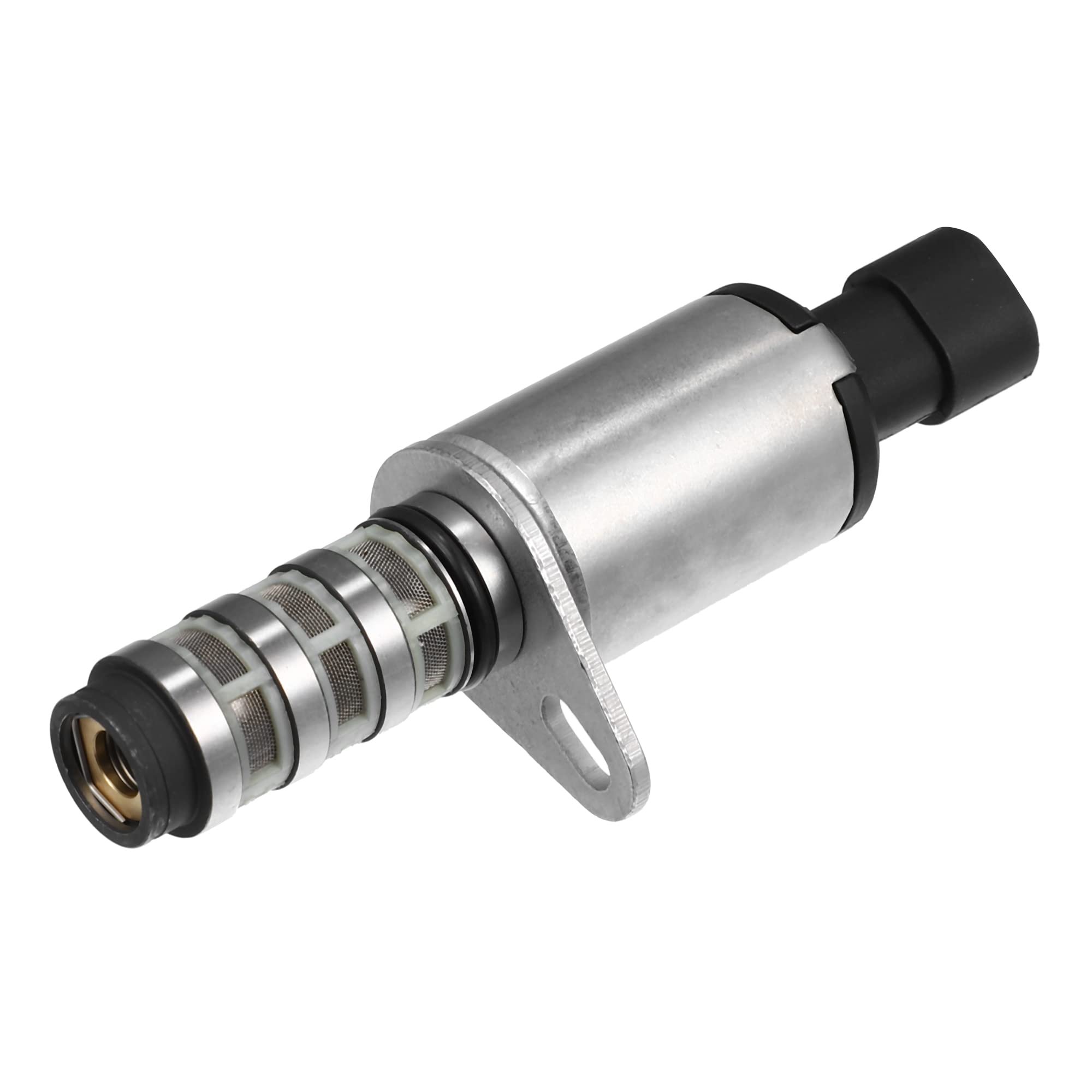 A ABSOPRO 55209167 Solenoide Vvt Para Ford Ka 08-12 1Pc | Plateado Y Negro,Plástico Y Metal,109X40X26Mm,55209167,55209166,Para Alfa Romeo 159 1.8L 05-12,Para Fiat 500 1.2L 07-11