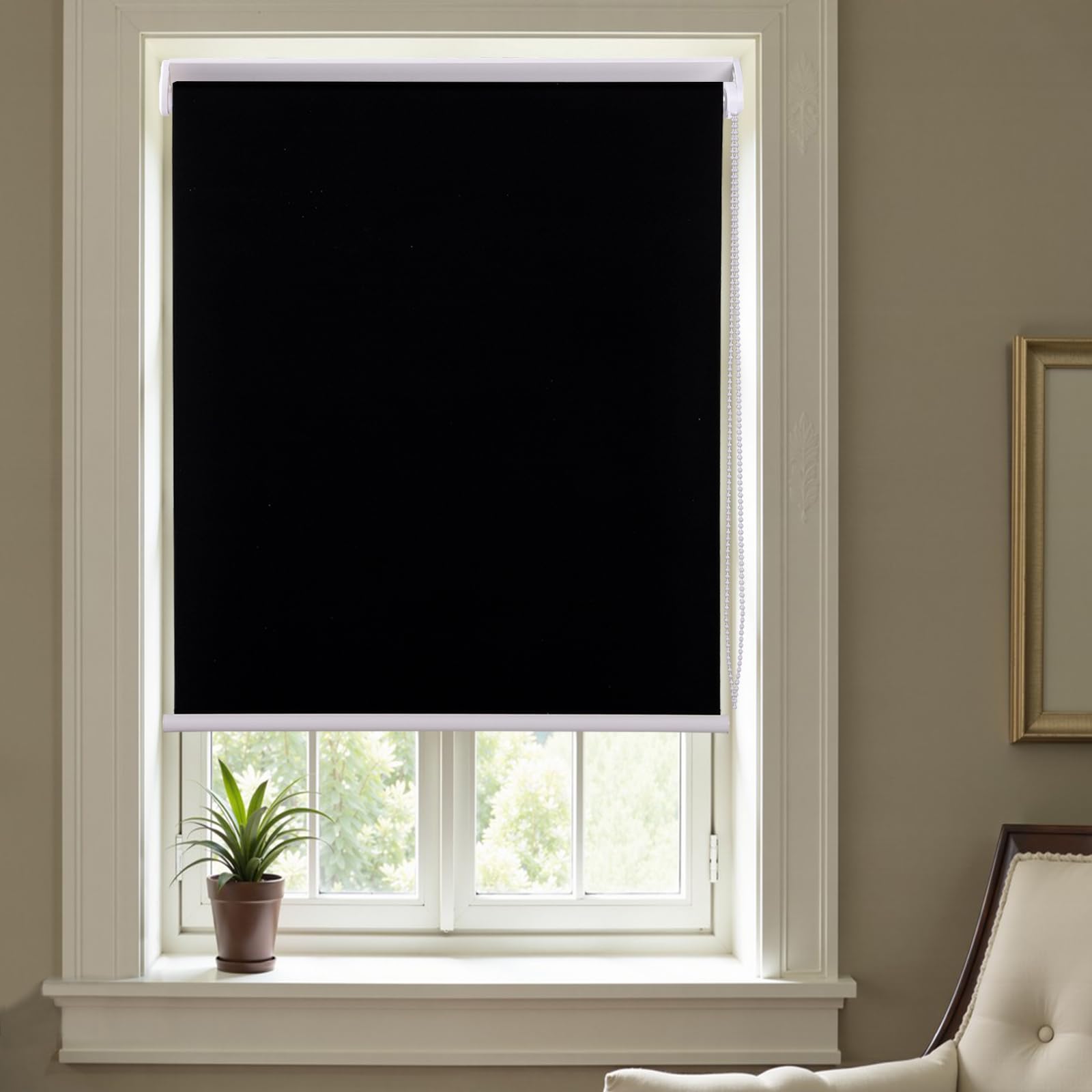 No Drill Roller Blinds Blackout Insulated Stick on Blind for Windows Doors