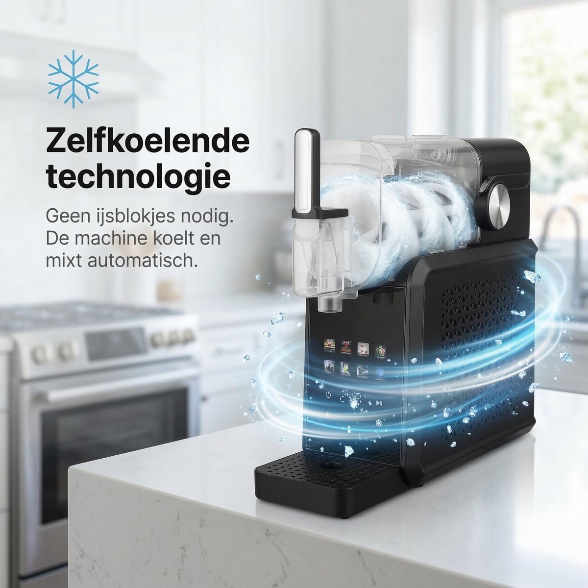 Machine à granités Lugia Arctic – Machine à Slush Puppies – 1,8 L – 7 programmes – Milkshakes, frappés, cocktails glacés et smoothies – Machine à glace – Autonettoyante – 200 W