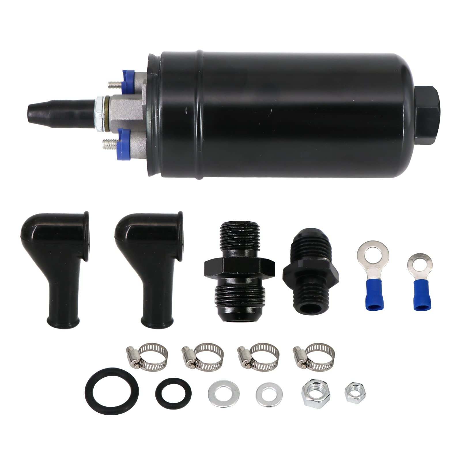 Dokili External Fuel Pump 300LPH High Flow 12V 145psi Universal Fit for AN10 Inlet / AN6 Outlet