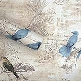 Bird Wallpaper, H2MTOOL Removable Self Adhesive Wallpaper Peel and Stick for Cabinets Countertops...