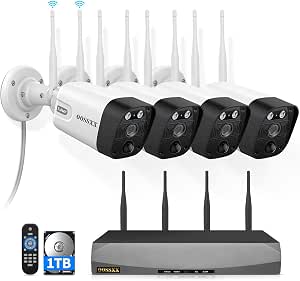 5MP Wireless Security Camera System 16CH NVR Outdoor WiFi Cameras 1TB HDD