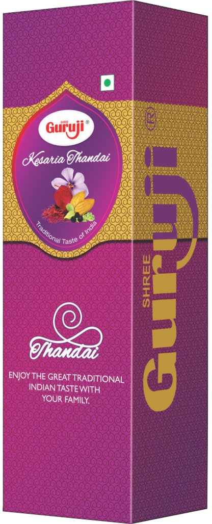 Guruji Kesaria thandai, Traditional Indian Beverage Syrup, 500ml-image-25