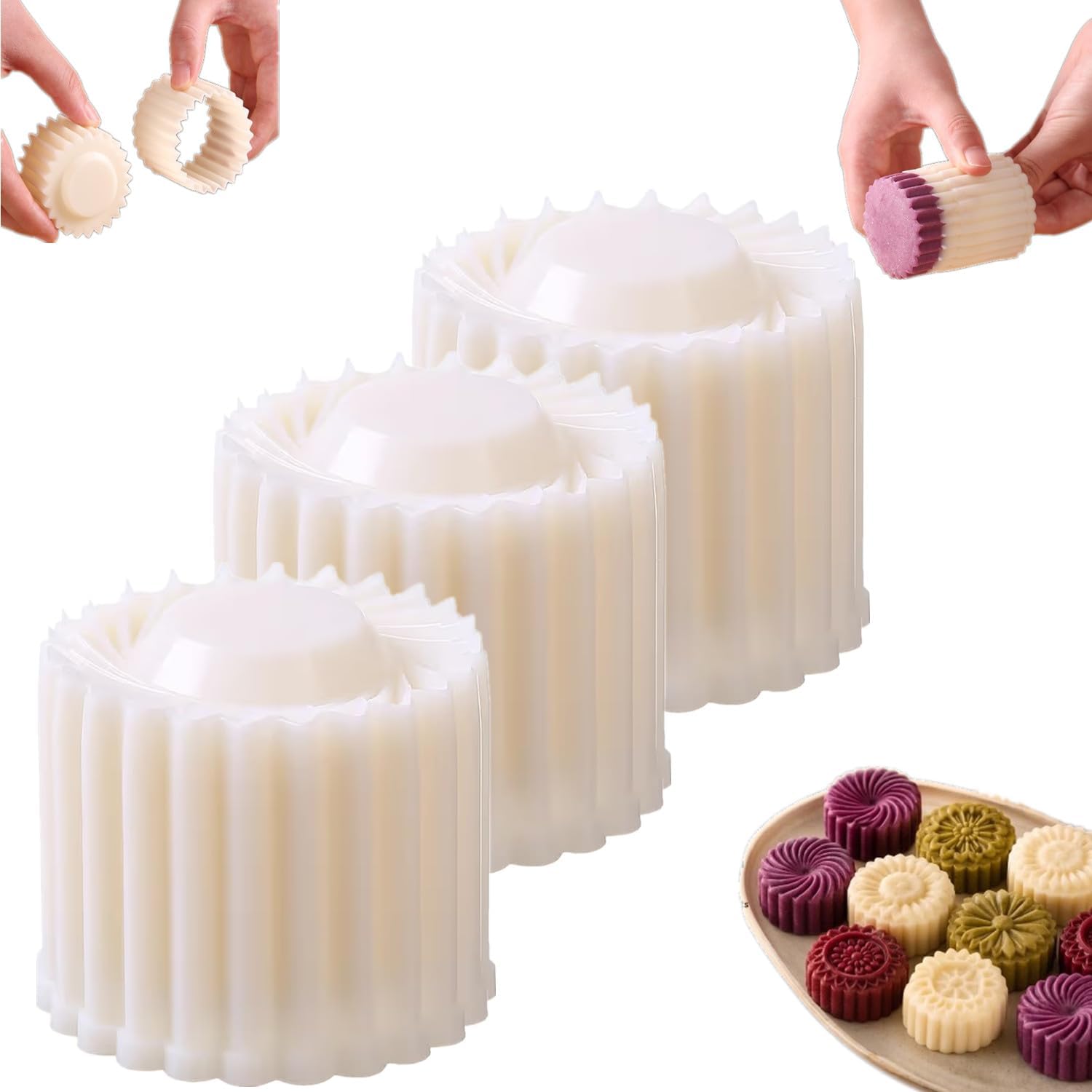 Creative Double-Ended Pastry Mold, Mold Silicone for Baking Pastry，3PC