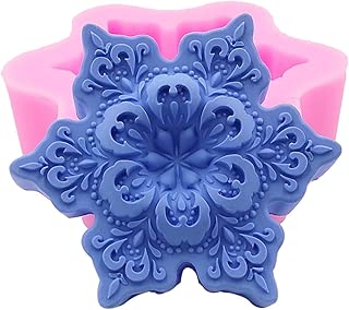 Great Mold 3D Snowflake Silicone Soap Molds for Soap Making Fondant Cake Decoration Molds DIY Handmade Chocolate Pastry Candy Silicone Mold (Snowflake-01) - coolthings.us