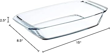 Simax Glassware Simax Heatproof, 3L rectangular dish, one size, clear