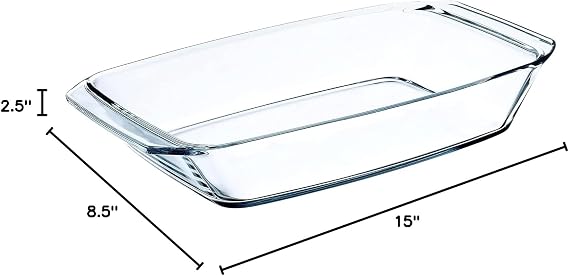 Simax Glassware Simax Heatproof, 3L rectangular dish, one size, clear