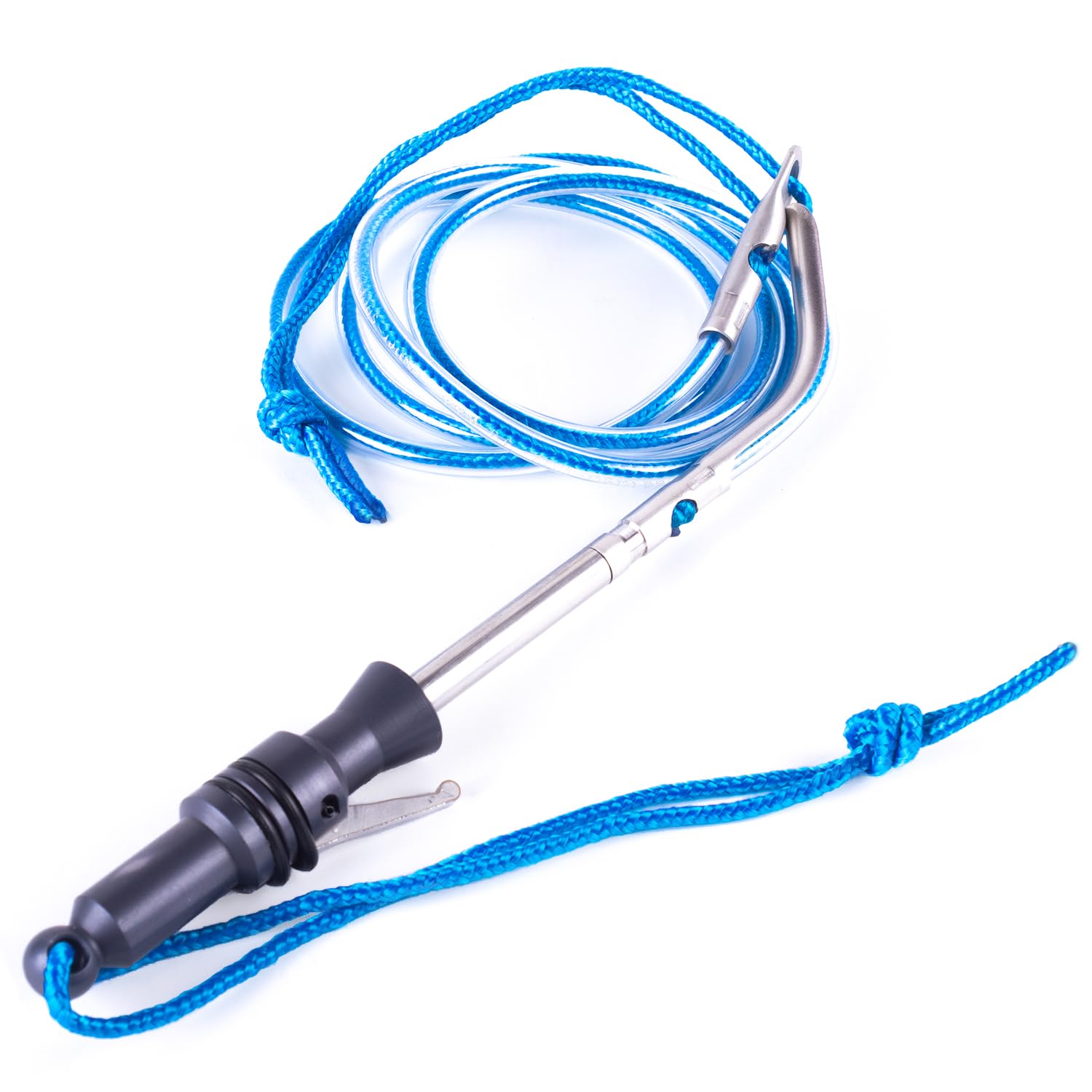 FishForm Fish Stringer for Spearfishing Fish Holder for Scuba Diving and Freediving Quick Spearguns with Stainless Steel Needle and Pressure Plate (Black & Blue)