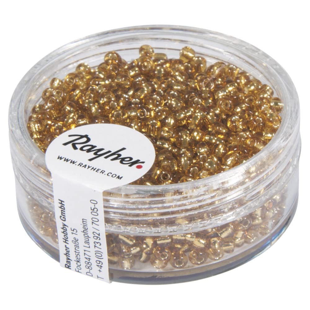 Rayher Rocailles Avec Insertion Argentée Et Effet Arc-en-ciel