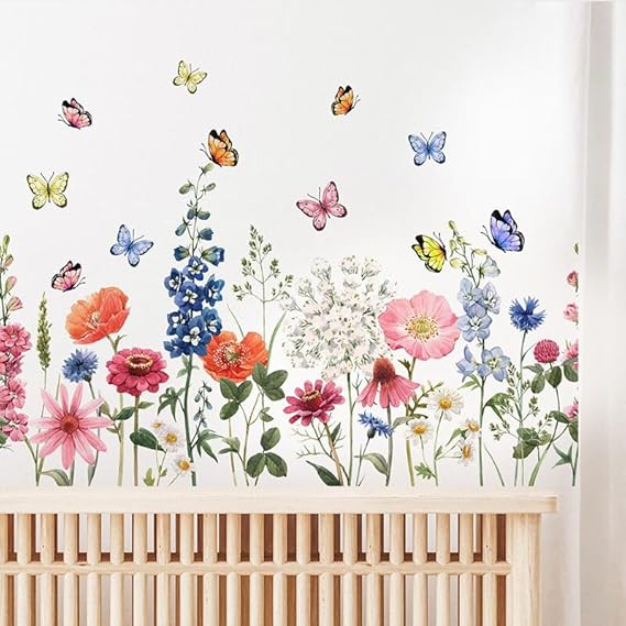 1Set Colorful Flowers Wall Stickers, Wall Stickers for Home