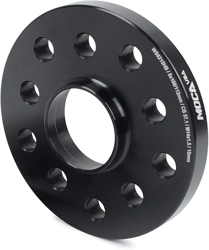 Miniatura 7 de MOCA - 4 espaciadores de rueda de 0.984 in de 5 x 100 a 0.197 x 4.409 in, patrón de perno de 2.248 in, orificio del buje M14x1.5, tamaño de perno