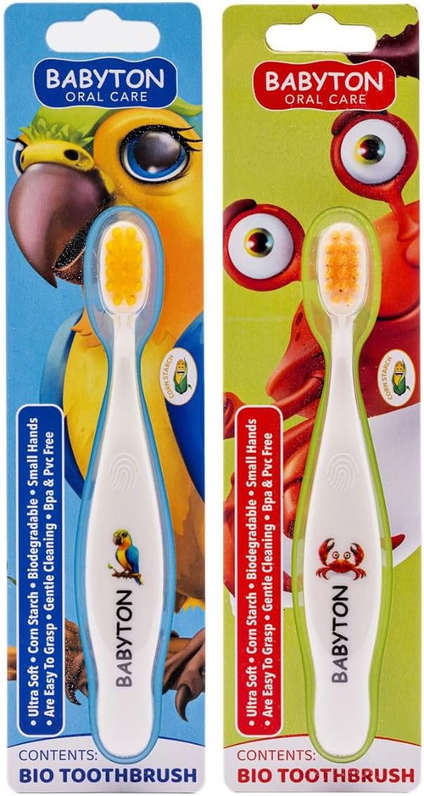 BABYTON Yengeç Diş Fırçası - Papağan Diş Fırçası 2'Li Set