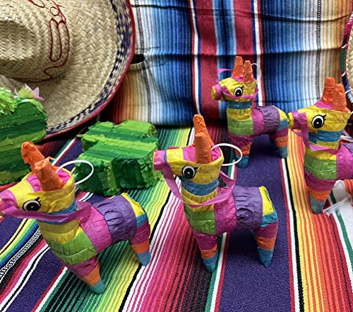 Giftexpress GE2381 6 Pack 4 Inchx7 Inch Mini Donkey Pinata, Little Rainbow Llama Pinata For Birthday, Cinco De Mayo, Fiestas Decorations Party Favors thumb #5