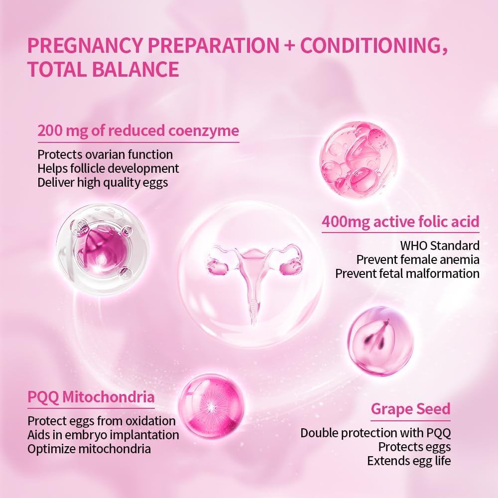 DR.AUSTIN DRAUSTIN Coenzyme Q10 Preparation for Pregnancy Reduction 200mg Mitochondrial PQQ Folic Acid Imported from The United States (2) - Image 6