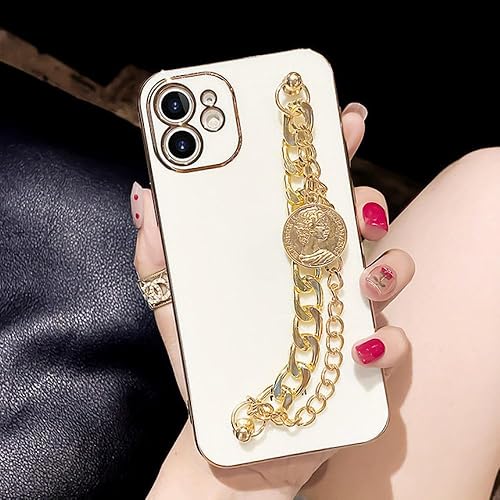 YUMESS Pulsera de oro de lujo pulsera de silicona suave para xiaomi para redmi Note 10 pro note11 11s note9pro 8 8t 9C 9T 8A cubierta, blanco, para YUMESS Pulsera de oro de lujo pulsera de silicona suave para xiaomi para redmi Note 10 pro note11 11s note9pro 8 8t 9C 9T 8A cubierta, blanco, para