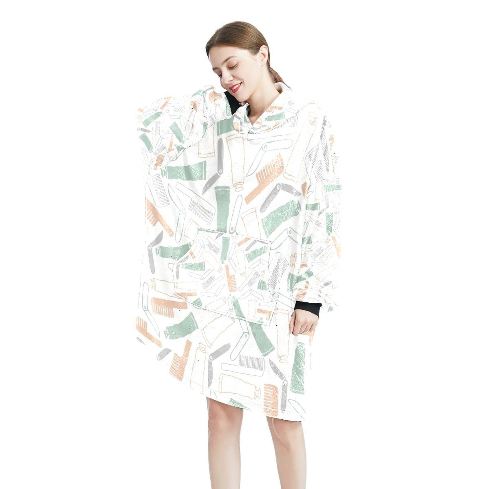 Prodotti per l'igiene personale Felpa con cappuccio indossabile,Oversize con cappuccio per le donne,Felpa comoda, Multicolor, Taglia unica