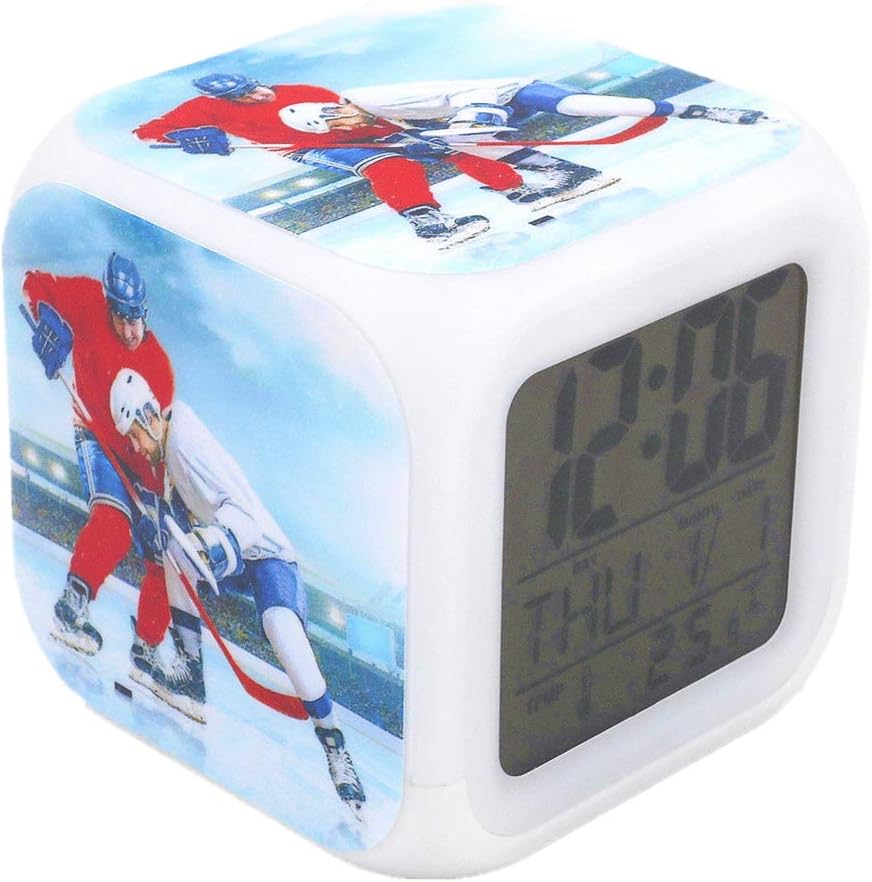 BoFy Led Alarm Clock Ice Hockey Fighting Sports Personality