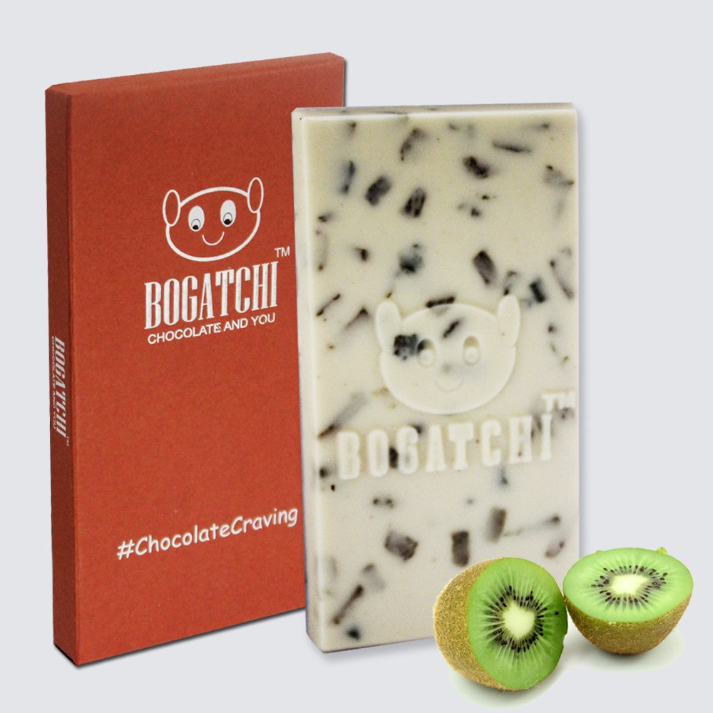 BOGATCHI Kiwi Classic, White Chocolate with Goodness Kiwi Fruit, 1 Piece