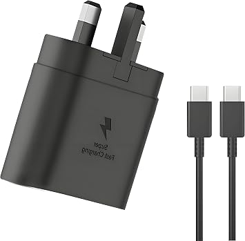 LIANSUM 45W USB C Super Fast Charger Compatible with Samsung Galaxy S25 Ultra/S25/S24/S24 Ultra/S23 Ultra/S23/S22/S21/S20/A14/A15/A55/A54, UK Plug with Type C Cable